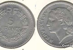 França - 5 Francs 1947 - soberba