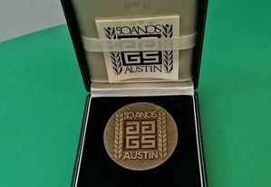 Medalha comemorativa 50 anos dos automóveis Austin em Portugal