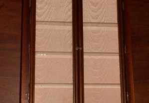 Expositor parede vitrine vitrina para coleccao miniaturas madeira e vidro