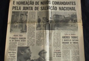 Jornal Vintage histórico O Século 27 de Abril 1974