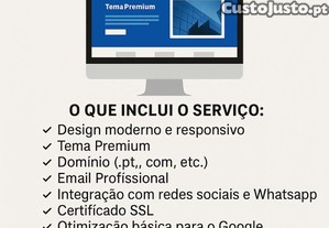 Website Profissional Completo Domínio, Email, Design Premium e Muito Mais!