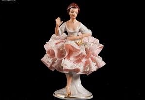 Bailarina em porcelana - fabrico Dresden