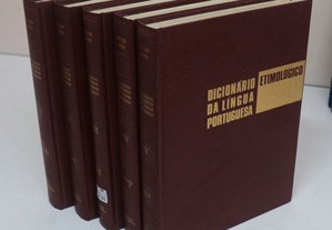 Conjunto de 5 Volumes " Dicionário da Língua Portuguesa Etimológico "