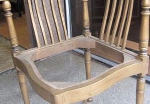 1 cadeira de canto decorativa lacada a ouro velho