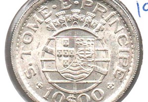 S. Tomé e Príncipe - 10 Escudos 1951 - soberba prata