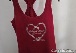 Top vermelho comprido