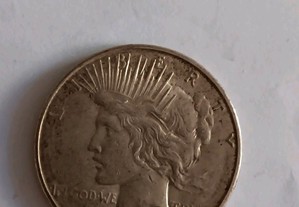 Moeda de 1 dólar, 1923,prata, 900