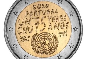 O.N.U. - 75 anos - 2,00 Euros - 2020 - Moeda
