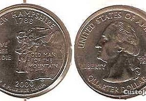 EUA - 1/4 Dollar 2000 "New Hampshire" - soberba