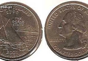 EUA - 1/4 Dollar 2001 "Rhode Island" - soberba