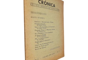 Crónica: Revista Mensal da Actualidade (Ano I - Julho de 1950 - N.º 1 - Quiseram matar a Europa) -
