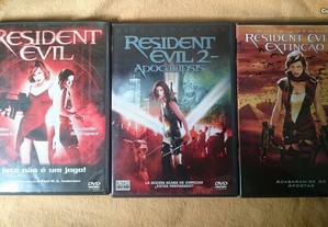 Trilogia Resident Evil 1, 2 e 3 em DVD