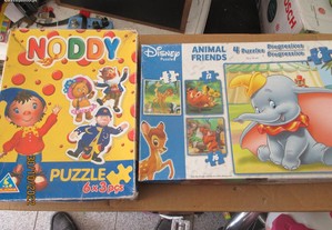 2 caixas de puzzles para crianças - Noddy e Disney