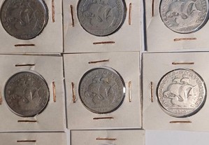 Coleção de moedas caravela (2 50 ) 2 escudos e 50 centavos de Prata