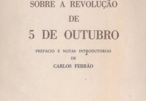 Livro Relatórios Sobre a Revolução de 5 de Outubro