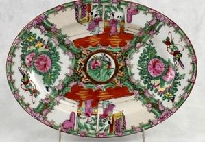 Travessa porcelana da China decoração Mandarim, circa 70
