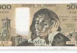 Espadim - Nota de 500 Francos de 1981 - França 028