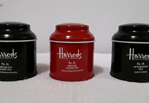 3 Latas / caixas de chá Harrods (vazias)