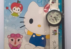 Hello Kitty,Paralelulu e a floresta da maçã - DVD +Relógio Hello Kitty (Branco)