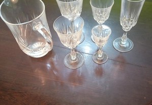 serviço copos de cristal