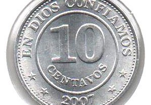 Nicarágua - 10 Centavos 2007 - soberba
