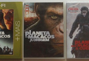 Filmes em DVD Planeta dos Macacos 1, 2 e 4
