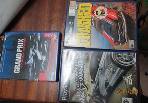 3 jogos para Playstation 2 -Grand prix challenge, crached e need speed