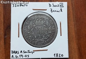 Moeda 320 Reis 1820 D. João VI - Brasil