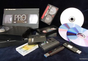 Digitalização Recuperação de Cassetes de Vídeo e Áudio PAL/NTSC/SECAM