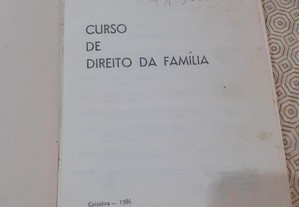 Livro Curso de Direito de Família de F. M. Pereira Coelho