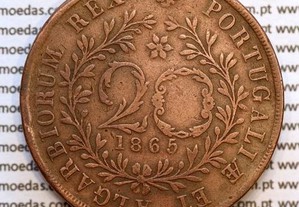 moeda de 20 reis 1865