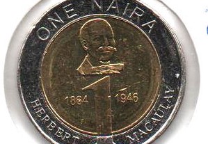 Nigéria - 1 Naira 2006 - soberba bimetálica