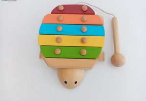 xilofone: para bebés e crianças, em forma de tartaruga