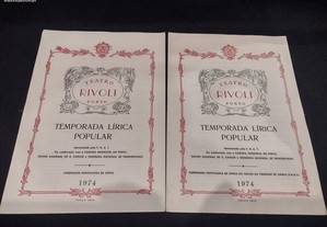Teatro Rivoli Porto 1974 - 2 Programas