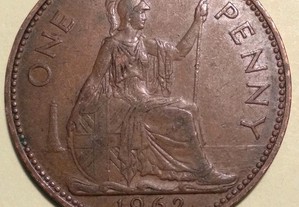 Moedas de 1 Penny 1962/65/67 Inglaterra