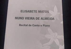 Programa Recital de Canto e Piano Universidade do Minho