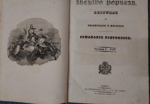 Archivo Popular:Leituras Instrucção e Recreio-6 Vols-1837/42