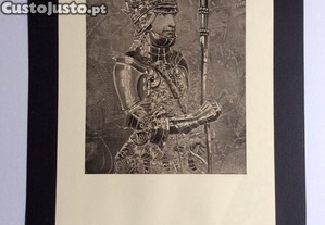 Personagens hist�ricas portuguesas do passado (D. Afonso V). Estampa de 1933