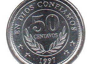 Nicarágua - 50 Centavos 1997 - soberba