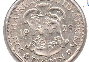 África do Sul (União) - 1 Florin 1928 - mbc/mbc+ prata