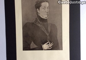 Personagens hist�ricas portuguesas do passado (Infanta D. Maria). Estampa de 1933