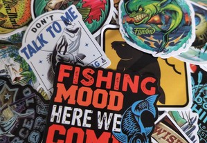 50 Autocolantes Stickers Pesca Fishing