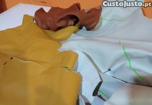 Retalhos de pele para artesanato