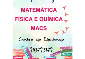 Explicações de Matemática, MACS e Física e Química