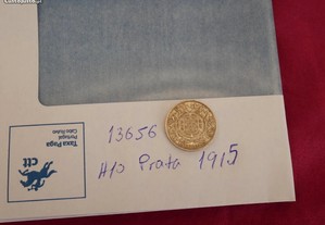 N 13656 - Moeda de 10 centavos em prata de 1915