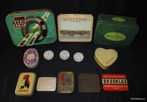 Colecção de caixas metálicas latas vintage