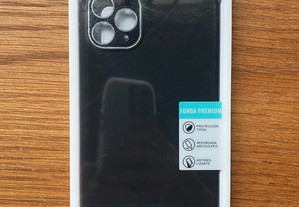 Capa de silicone soft touch com película de protecção de câmara traseira para iPhone 11 Pro Max