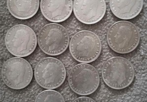 Lote de moedas de 5 pesetas