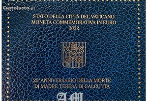 VATICANO - 2 Euros Moeda Aniversário da morte de Madre Teresa de Cálcuta 2022 - AM