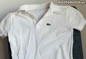 Polo Lacoste Branco Criança 5 Anos